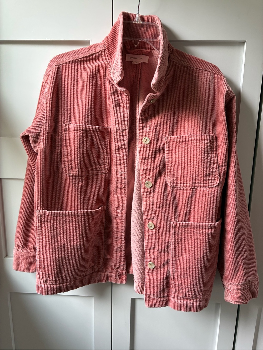 O'Neill Rose Pink Oversized Corduroy Shirt Jacket
